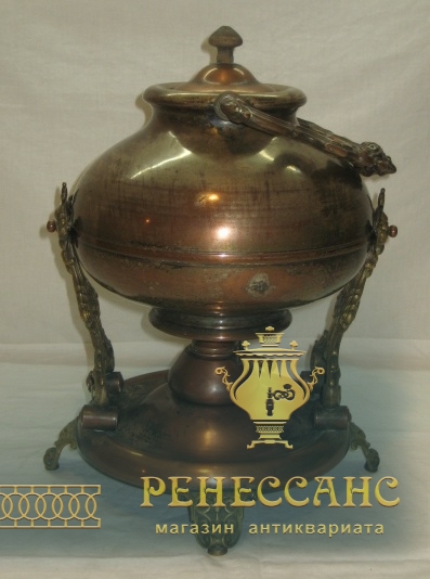 Бульотка старинная из меди, на 3 литра, Россия 19 век №3735