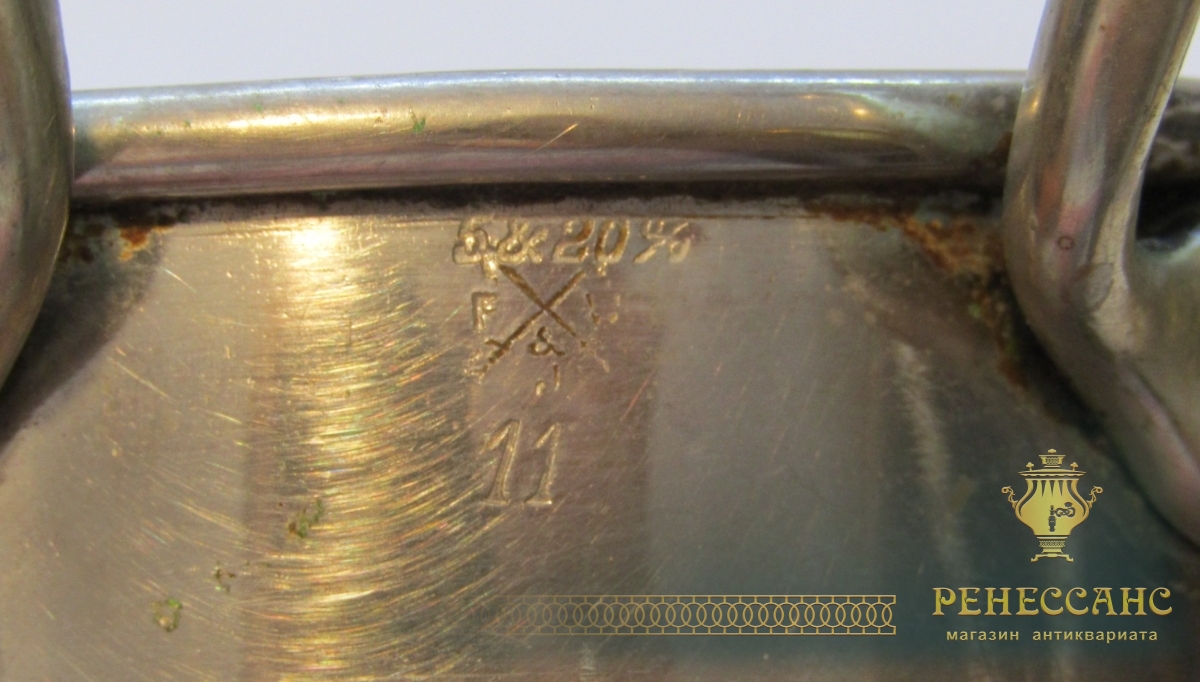 Кастрюля старинная, сотейник из никеля, начало 20 века №7317