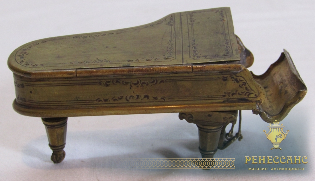 Письменный предмет, чернильница «Рояль, пианино» бронза №7567