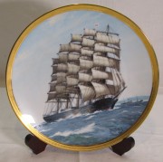 Панно настенное на подставке, тарелка «Корабль, парусник» коллекционная Derek Gardner 1986 год №6756