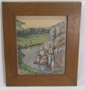 Картина Пейаж в старинной дубовой раме №6944
