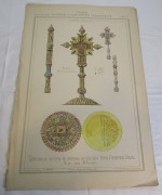 Литография старинная, эскиз «Кресты» Россия 1875 год Оригинал!!! №7084
