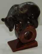 Статуэтка, фигура «Цирковой медведь» керамика, «ЗИК» СССР №7281