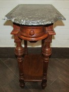 Стол старинный, столик узкий под самовар, мрамор, 19-20 век №8145