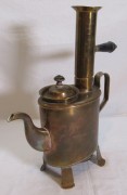 Самовар-чайник старинный эгоист, с трубой, на 1 л, томпак, 19-20 век №1471