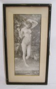 Картина старинная «Обнаженная девушка» Ню, эротика 19-20 век №8599
