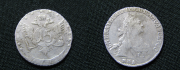 Монета 15 копеек Серебро Екатерина Вторая 1771 год №11392