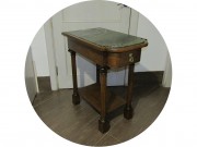Стол, столик самоварный старинный с ящиком Дуб Мрамор Редкий! №13176
