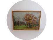 Картина старинная "Осень" Х/М Поляков СССР №13509
