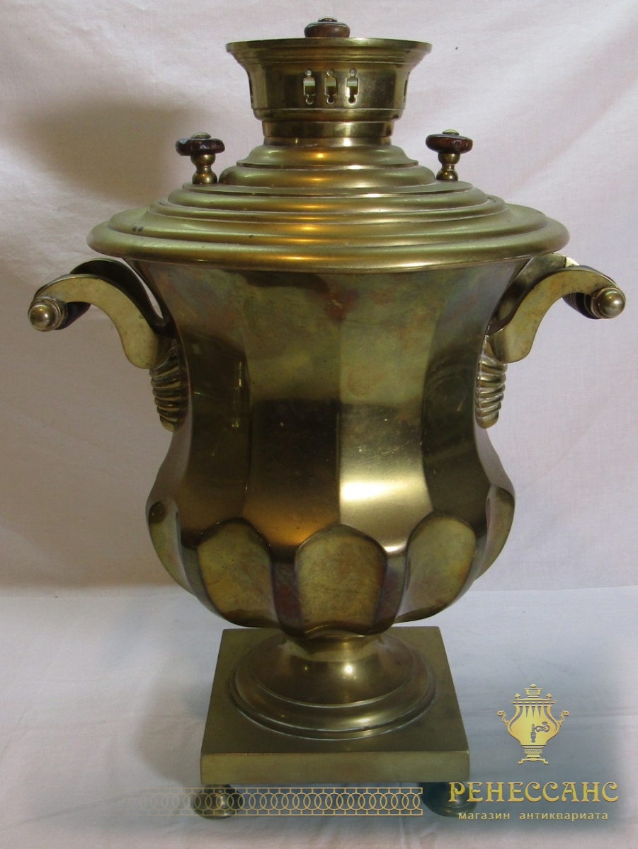 Самовар старинный «ваза» на 4 л «Маликов» Россия 19 век №1565