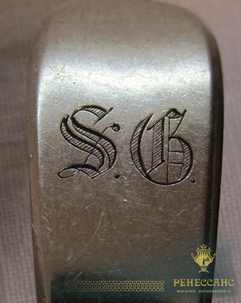 Набор старинный чайных ложек, серебро 84 пр, 1882 год №10127