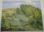 Картина, картинка «Пейзаж. Лес» масло «Ю. Венецианов» №5470