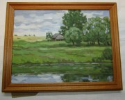 Картина, картинка, пейзаж «Дом» масло «Ю. Венецианов» №5483