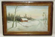 Картина «Зима» картон, масло, «Витковский» СССР №7265