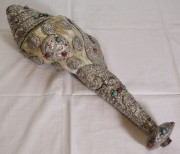 Шанкха старинная, буддийская раковина, кость, серебро №10251
