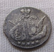 Монета 5 копеек Серебро С-пб 1756 год №11287