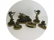 Редкий письменный набор Модерн Бронза Камень Ганс Мюллер? Музейный уровень №13482