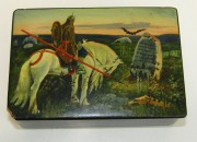 Лаковая шкатулка Васнецов Мстера Лебедева 1951 год №13523