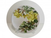 Тарелка настенная декоративная "Цветы" Фарфор, живопись Кузнецов? 19 век №13600