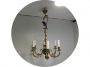 Люстра старинная "Попугай" Бронза Позолота Рабочая! Редкая №13645