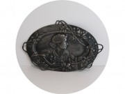 Панно старинное, визитница "Дева" Модерн Плевкевич Варшава №13665