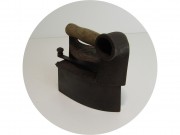 Утюг угольный старинный с трубой С защитой Чугун №13693