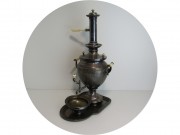 Самовар угольный с набором и трубой Цезалировка Фраже "Br. Henneberg" Варшава 19 век №1932