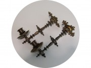 Подсвечник старинный на рояль, на пианино, на стену Парные Бронза №14190